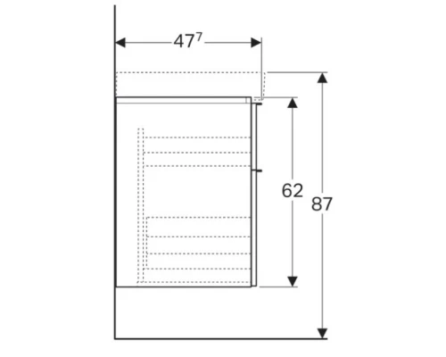 Тумба белый глянец 89 см Geberit iCon 840390000