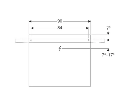 Зеркало 90x75 см Geberit iCon 840790000