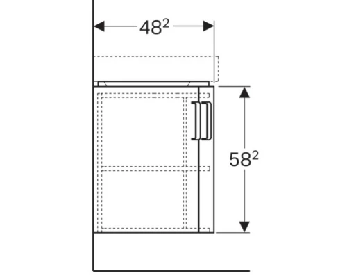 Тумба белый глянец/белый матовый 48,2x48,2 см Geberit Renova Compact 862150000