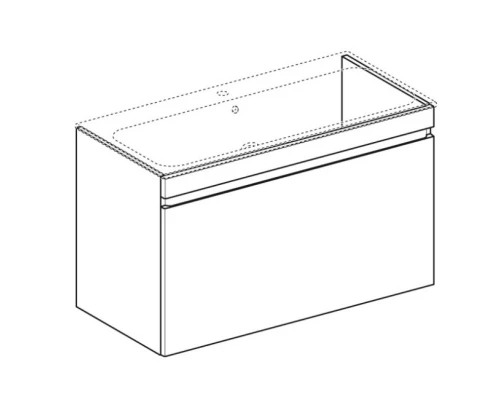 Тумба белый глянец 98,8 см Geberit Renova Plan 869500000