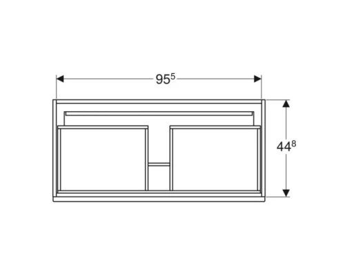 Тумба белый глянец 98,8 см Geberit Renova Plan 869500000