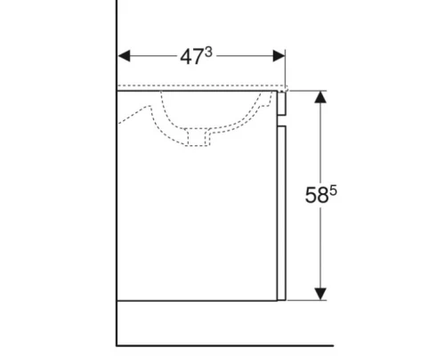 Тумба белый глянец 98,8 см Geberit Renova Plan 869500000