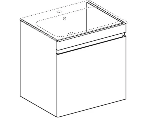 Тумба белый глянец 58,8 см Geberit Renova Plan 869560000