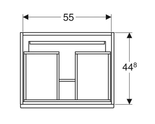 Тумба белый глянец 58,8 см Geberit Renova Plan 869560000