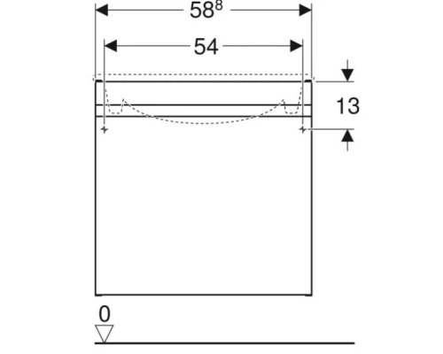 Тумба белый глянец 58,8 см Geberit Renova Plan 869560000
