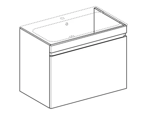 Тумба белый глянец 78,8 см Geberit Renova Plan 869580000