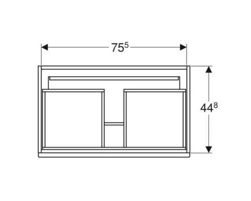 Тумба белый глянец 78,8 см Geberit Renova Plan 869580000