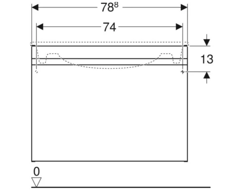 Тумба белый глянец 78,8 см Geberit Renova Plan 869580000