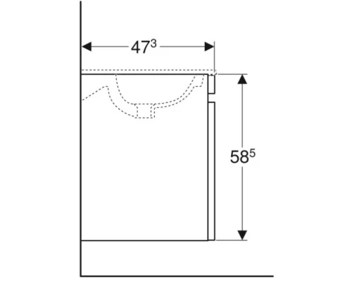 Тумба белый глянец 78,8 см Geberit Renova Plan 869580000