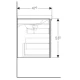 Шкафчик под раковину Geberit Acanto 74x53,5 500.611.01.2