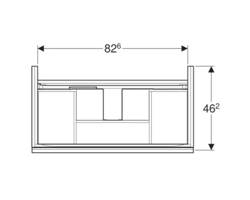 Шкафчик под раковину Geberit Acanto 89x53,5 500.612.JK.2