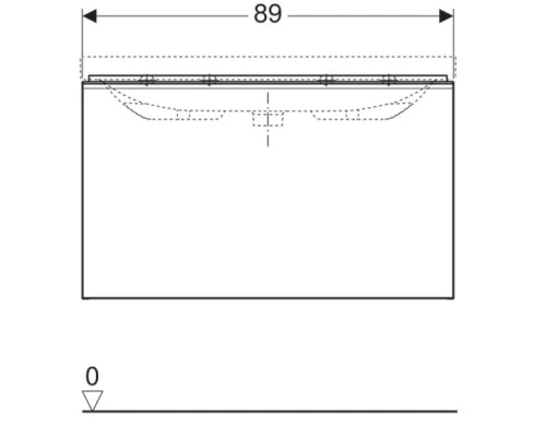 Шкафчик под раковину Geberit Acanto 89x53,5 500.612.JK.2