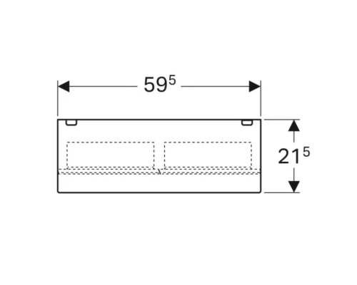 Зеркальный шкаф 59,5x83 см дуб мистик Geberit Acanto 500.644.00.2