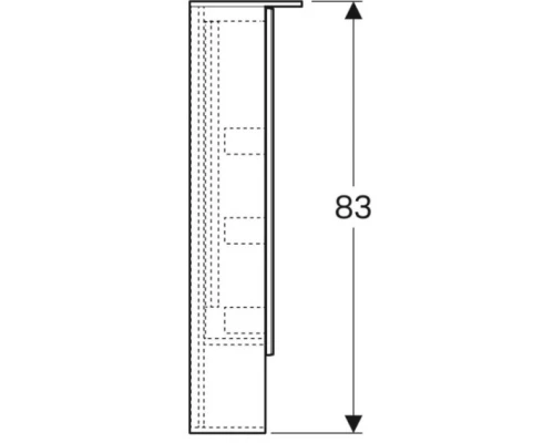 Зеркальный шкаф 59,5x83 см дуб мистик Geberit Acanto 500.644.00.2