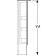 Зеркальный шкаф 59,5x83 см дуб мистик Geberit Acanto 500.644.00.2