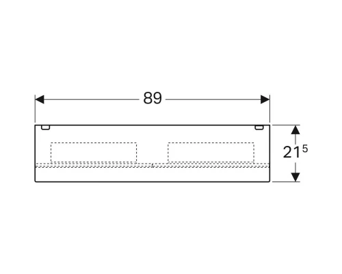Зеркальный шкаф 89x83 см дуб мистик Geberit Acanto 500.646.00.2