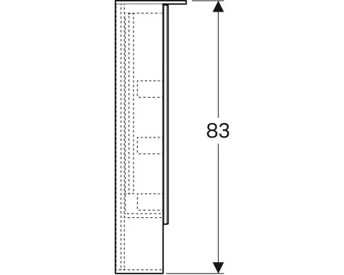 Зеркальный шкаф 89x83 см дуб мистик Geberit Acanto 500.646.00.2
