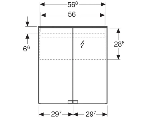 Комплект мебели белый глянец 60 см Geberit Smyle Square 529.352.00.6