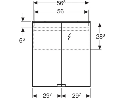 Комплект мебели орех пекан 60 см Geberit Smyle Square 529.352.JR.6