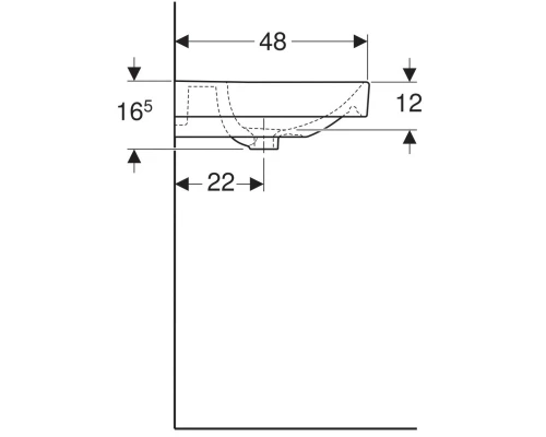 Комплект мебели орех пекан 60 см Geberit Smyle Square 529.352.JR.6