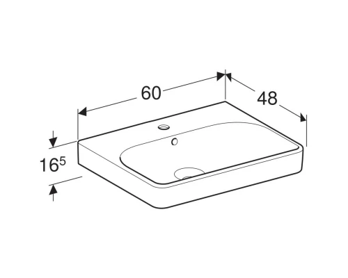 Комплект мебели орех пекан 60 см Geberit Smyle Square 529.352.JR.6