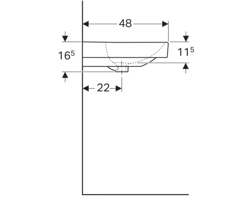 Комплект мебели белый глянец 74,7 см Geberit Smyle Square 529.353.00.7