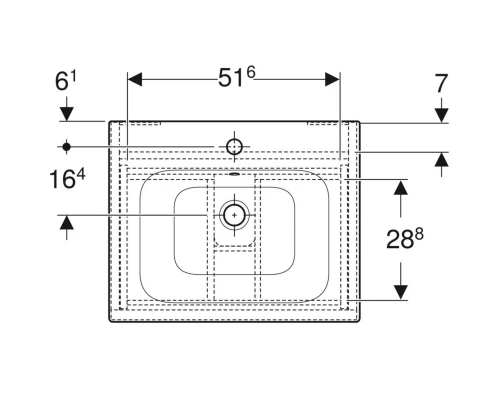 Комплект мебели белый глянец 60 см Geberit Renova Plan 529.915.01.6