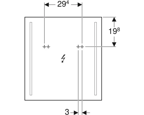 Комплект мебели белый глянец 60 см Geberit Renova Plan 529.915.01.6