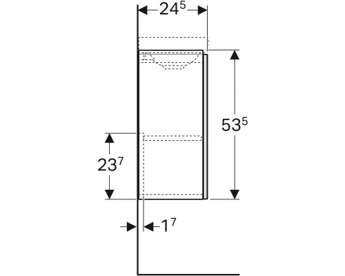 Тумба белый глянец 39,5 см Geberit Acanto 500.607.01.2