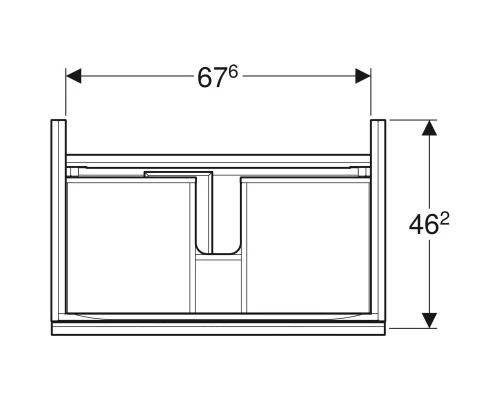 Тумба песочный глянец/песочный матовый 74 см Geberit Acanto 500.611.JL.2