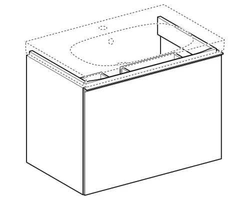Тумба песочный глянец/песочный матовый 74 см Geberit Acanto 500.611.JL.2