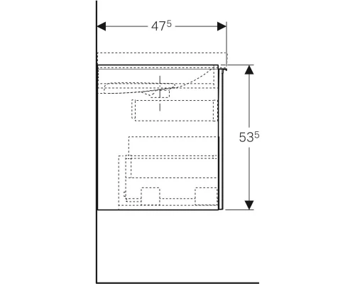 Шкафчик под раковину Geberit Acanto 89x53,5 500.612.JL.2