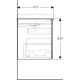 Шкафчик под раковину Geberit Acanto 89x53,5 500.612.JL.2