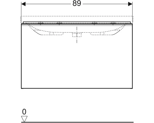 Шкафчик под раковину Geberit Acanto 89x53,5 500.612.JL.2