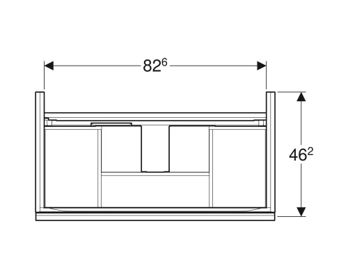 Шкафчик под раковину Geberit Acanto 89x53,5 500.612.JL.2