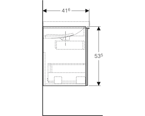 Тумба белый глянец 89 см Geberit Acanto 500.616.01.2