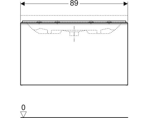 Тумба белый глянец 89 см Geberit Acanto 500.616.01.2