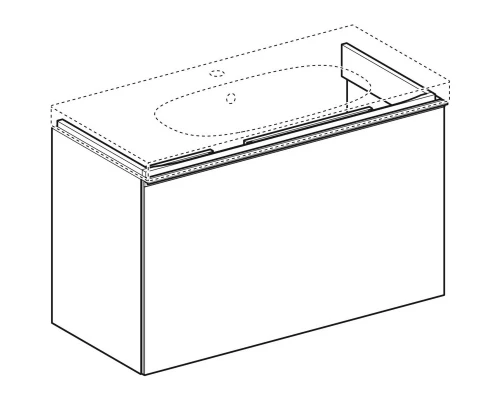 Тумба белый глянец 89 см Geberit Acanto 500.616.01.2