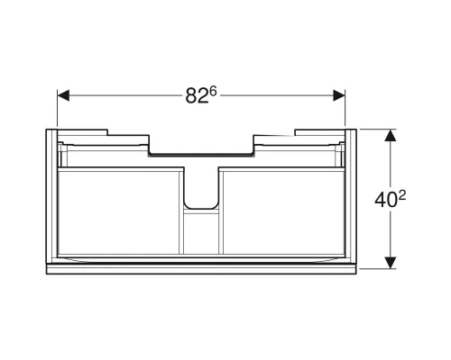 Тумба песочный глянец/песочный матовый 89 см Geberit Acanto 500.616.JL.2