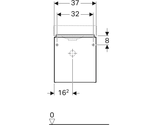 Тумба платина глянец 37 см Geberit iCon 840039000