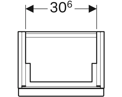 Тумба платина глянец 37 см Geberit iCon 840039000