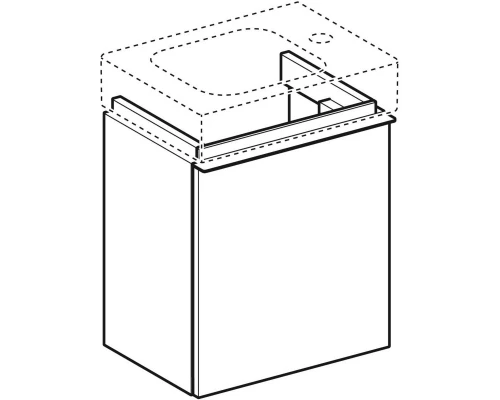 Тумба платина глянец 37 см Geberit iCon 840039000