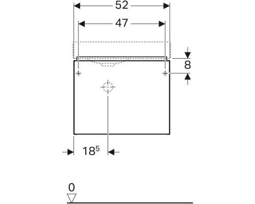 Тумба белый глянец 52 см Geberit iCon 840052000