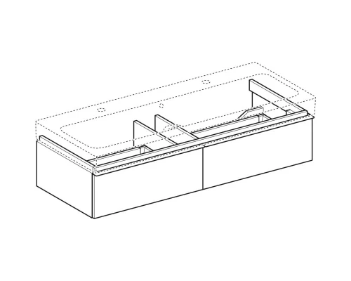 Тумба белый глянец 119 см Geberit iCon 840120000
