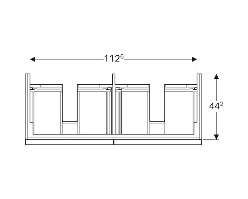 Тумба платина глянец 119 см Geberit iCon 840222000