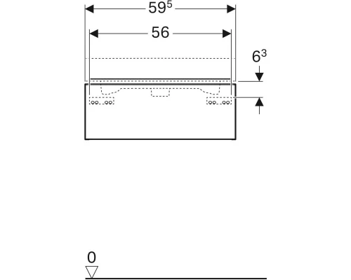 Тумба белый глянец 59,5 см Geberit iCon 840260000