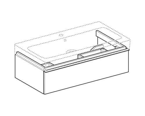 Тумба белый глянец 89 см Geberit iCon 840290000
