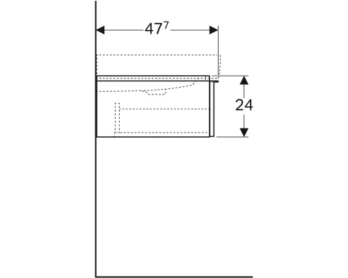 Тумба белый глянец 74 см Geberit iCon 840275000