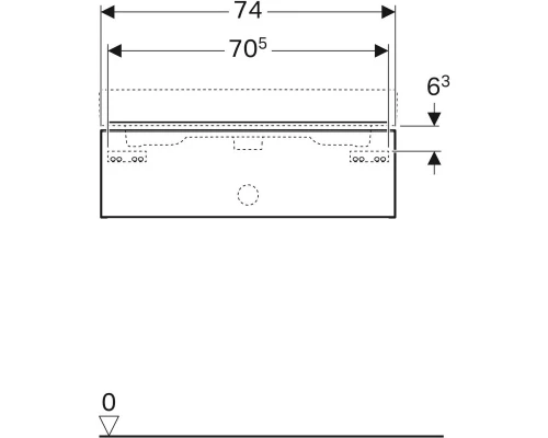 Тумба белый глянец 74 см Geberit iCon 840275000