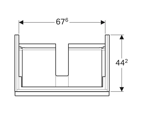 Тумба белый глянец 74 см Geberit iCon 840275000
